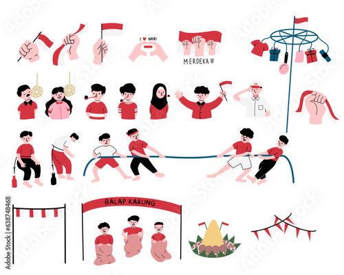 set of fun games indonesia independence day 