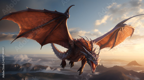 Powerful Dragon. Mythical creatures 