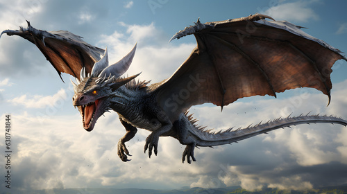Powerful Dragon. Mythical creatures 