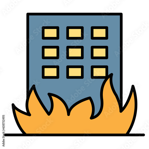 Building fire icon