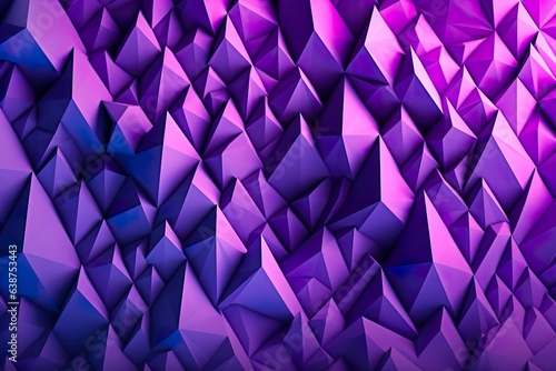 Purple Gradient Abstract Illustration. 3D triangle Background. Computer Art Design Template.