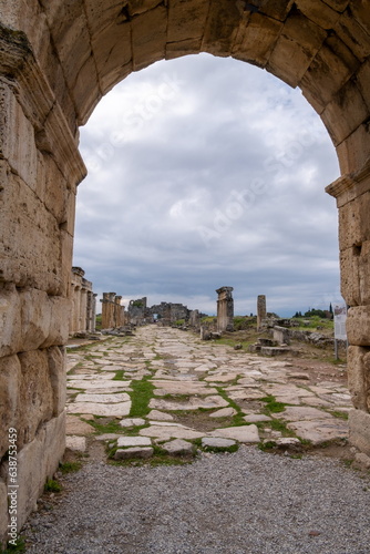 Remains of an ancient city, Hierapolis, Denizli Province, Turkey