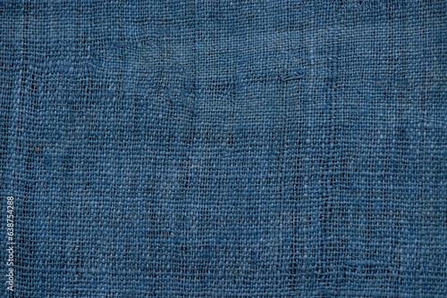 Texture and pattern with Indigo dyed fabric background.