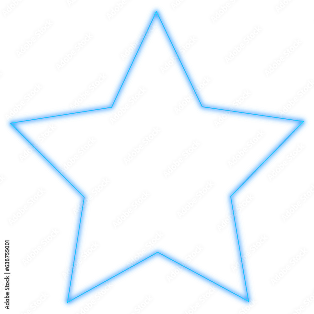Blue Star Icon with Glow Effect