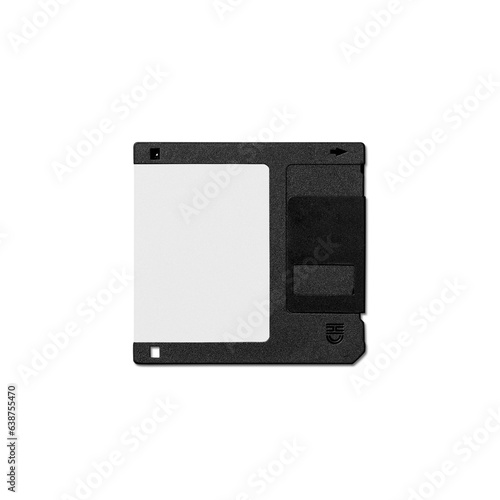 Close up view floppy disk isolated on white.