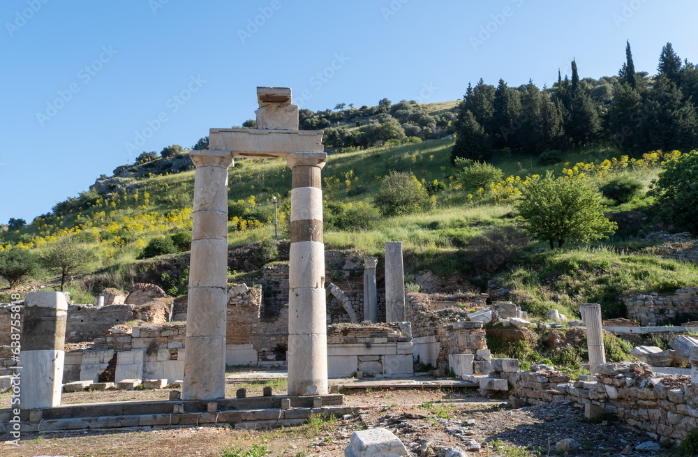 Remains of the ancient city of Ephesus, Izmir district of Turkey