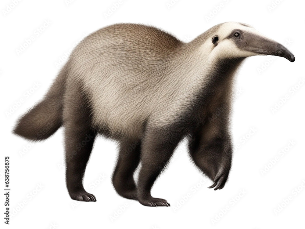 Anteater on transparent background