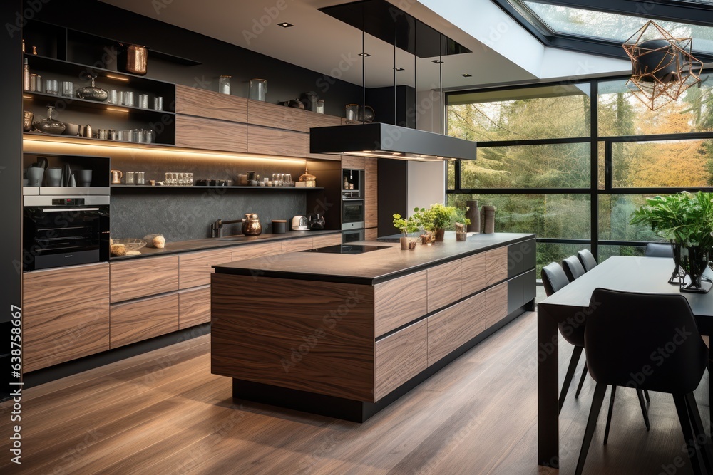 Luxurious Custom Residential Kitchen Upgrade Interior Generative AI.