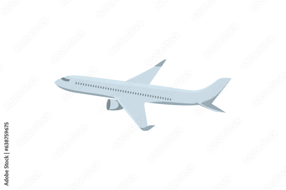 airline flat design vector illustration. Isolated white background.