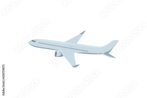 airline flat design vector illustration. Isolated white background.