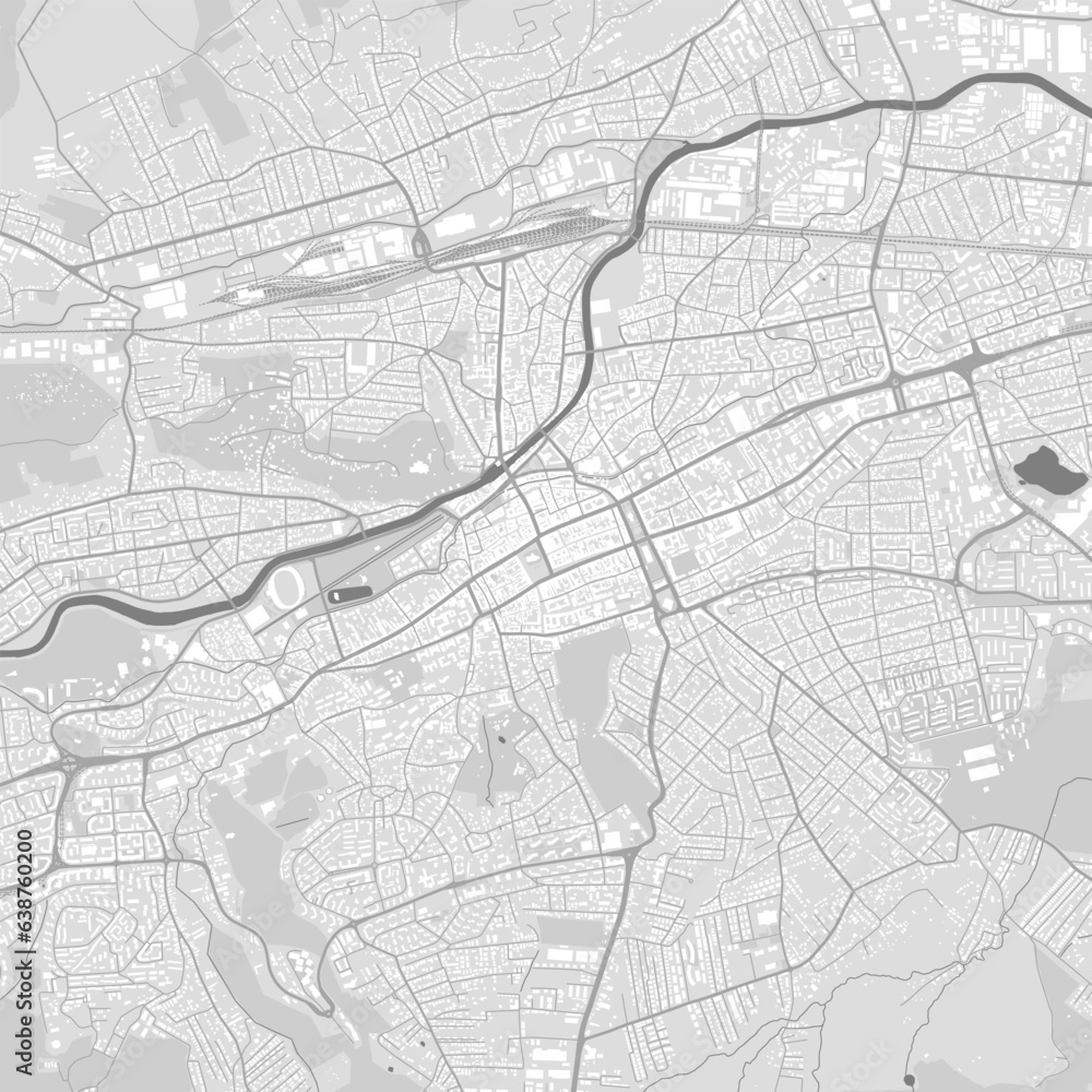 Black and white Cluj-Napoca map