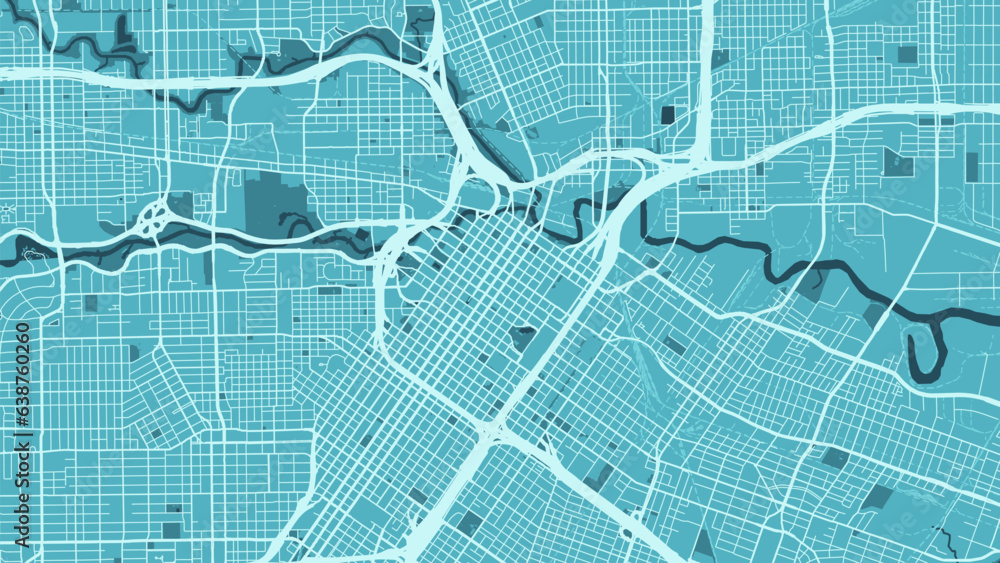 Obraz premium Houston map, blue poster