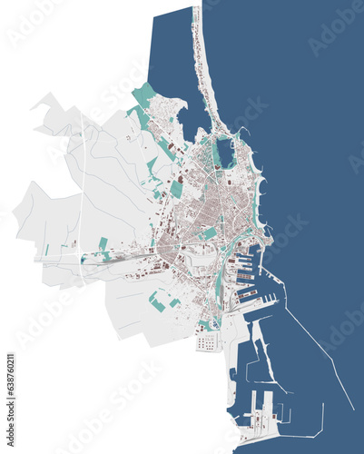 Constanta map, administrative area photo