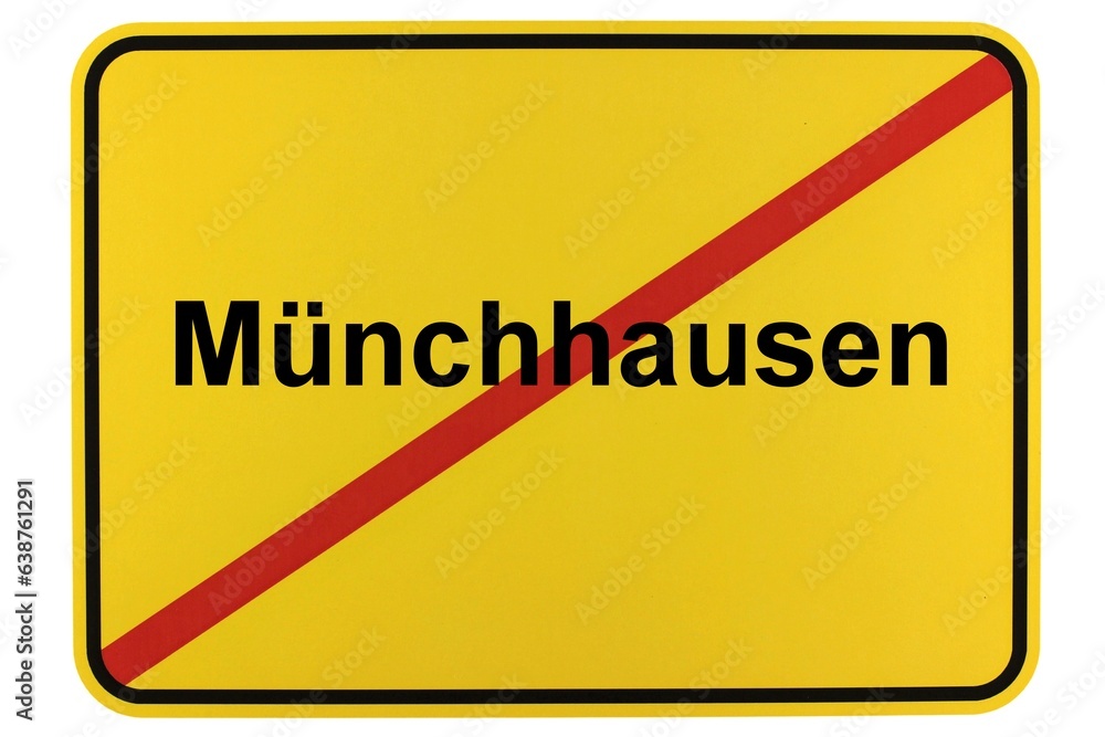 Illustration eines Ortsschildes der Gemeinde in Hessen Illustration eines Ortsschildes der Gemeinde in Hessen