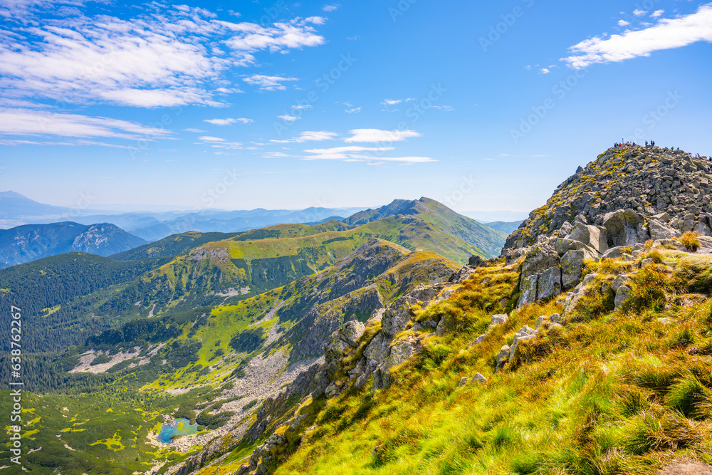 Mount Chopok and Mount Dumbier on sunny summer day in Low Tatras, Slovak: Nizke Tatry, Slovakia