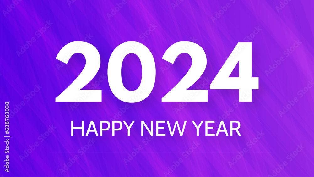 2024 Happy New Year on colorful background 2024 Happy New Year on colorful background