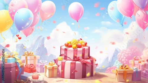 birthday celebration background. © Emil