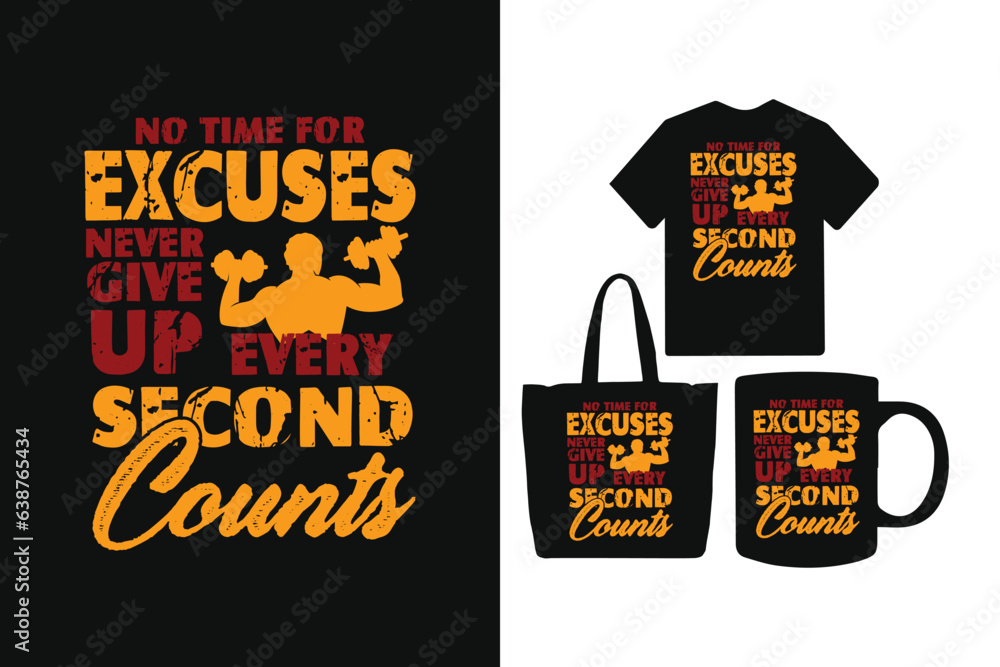 Naklejka premium Gym and fitness tshirt design, Best Gym Fitness T Shirt Design, gym t shirt for men and women