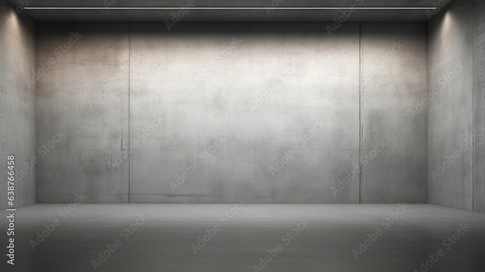 Abstract empty modern concrete walls hallway room with light and soft skylight. Generative AI Abstract empty modern concrete walls hallway room with light and soft skylight. Generative AI