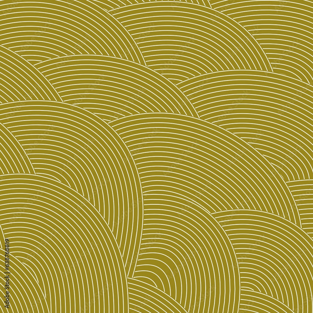 vector flat background with hand drawn waves