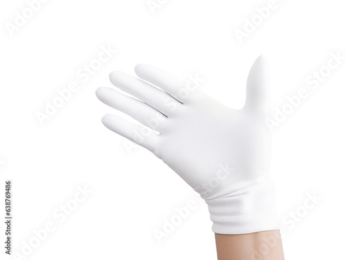 White cotton inspection glove on white © daisy
