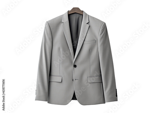 Business suit jacket in classic grey on white