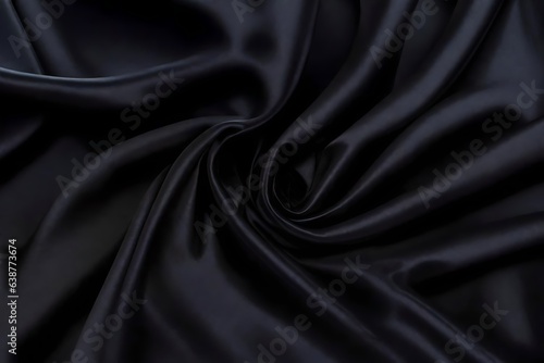 black silk background generated by AI technology