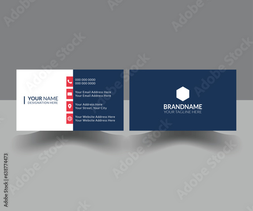 Professional corporate pink,white and blue business card design.Both of side design by minimal shape style mind.New generation Smart design for smart person.white and blue lebel Business card design photo