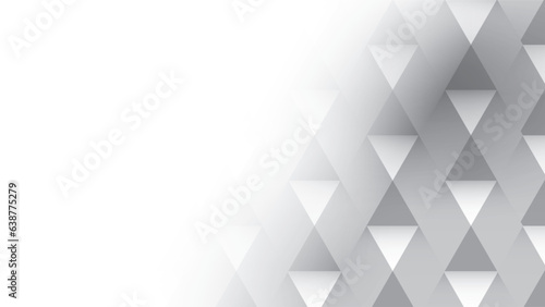 Abstract  white and gray color, modern design stripes background with geometric hexagonal, triangle, rhombus shape. Vector illustration.