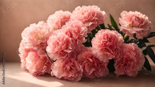 pink carnation flowers in vase