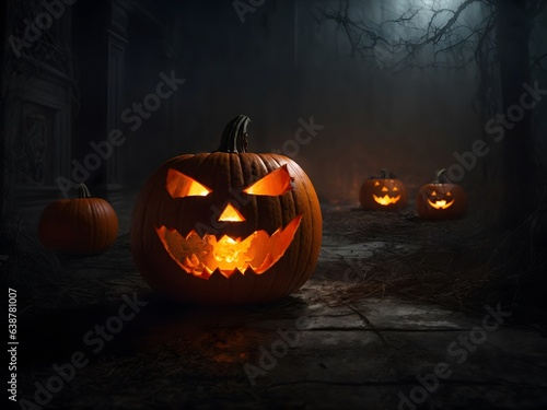 Halloween pumpkin, generative AI