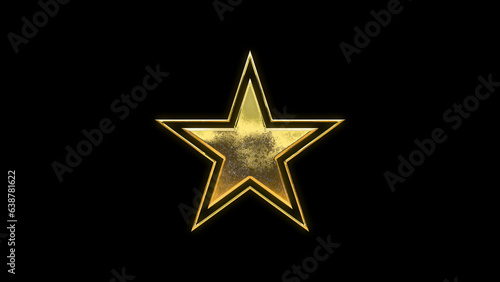 Star shape symbol icon gold golden