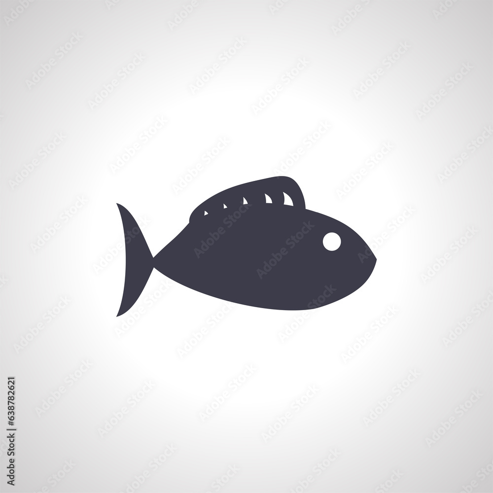 Fish icon, Fish isolated icon Fish icon, Fish isolated icon