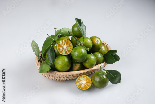 Kalamansi or Calamansi is One of Citrus Rich in Vitamin C to Boost Your Health. Commonly Known as Lemon Cui or Jeruk Kunci or Limau Kasturi. photo