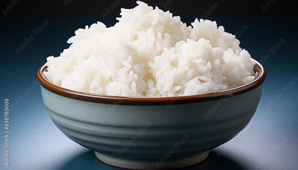 Bowl of cooked rice standing alone. Bowl of cooked rice standing alone.