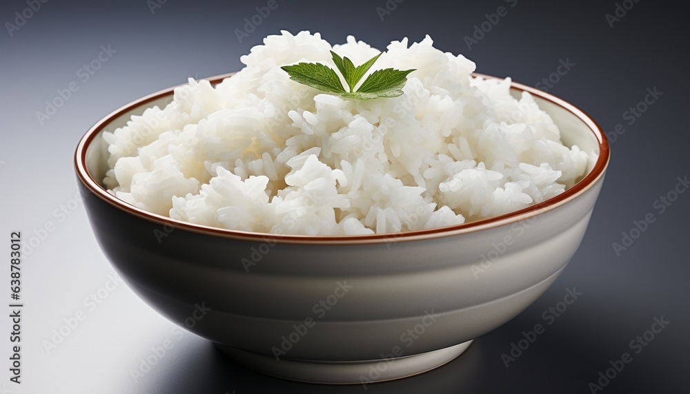 Bowl of cooked rice standing alone. Bowl of cooked rice standing alone.