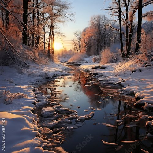 Relaxing winter landscape