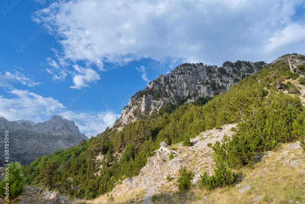 Theth, Albania mountain blue sky