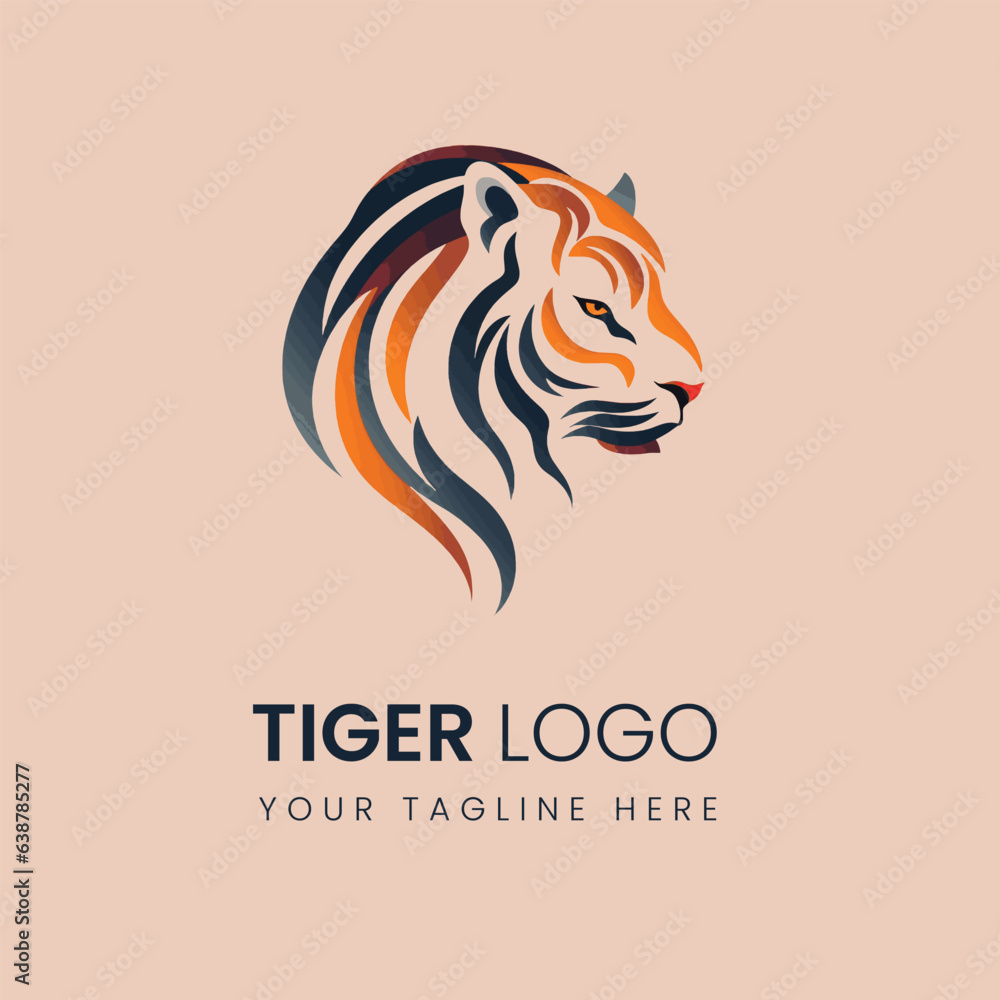 Vector tiger head logo Vector tiger head logo