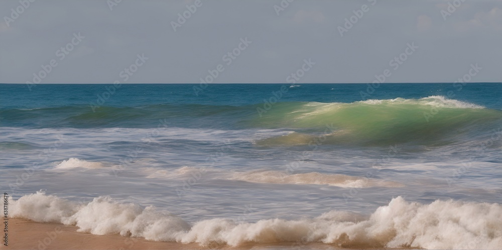 Fototapeta premium Beach paysage. AI generated illustration