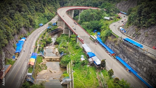 view of highway in the city ( Kelok 9 Sumbar )