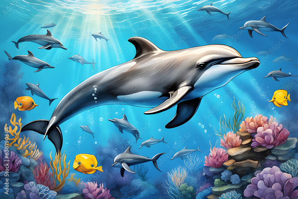 dolphin. Generative AI dolphin. Generative AI