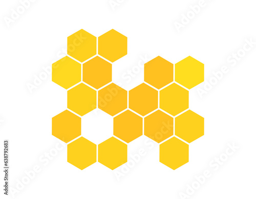 Honeycomb symbol isolated on white background. Bee product.