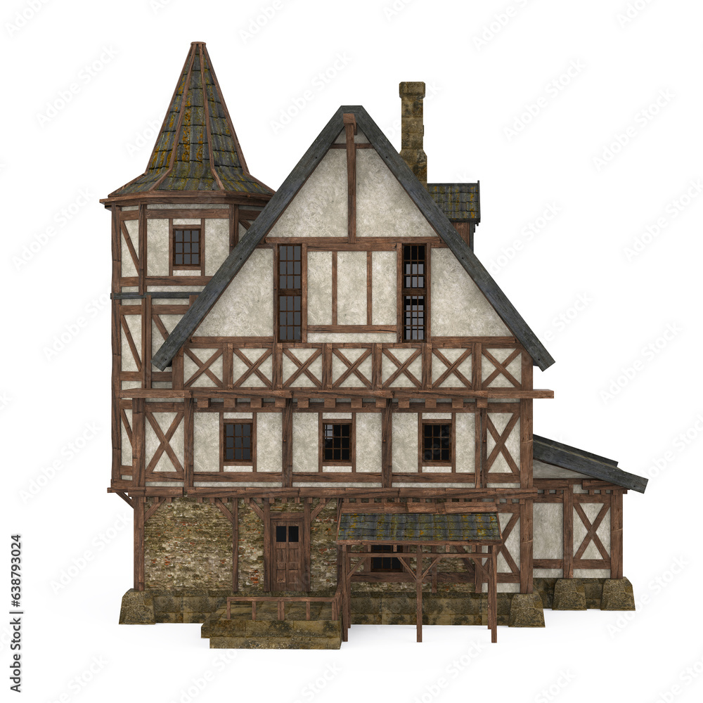 Medieval House Isolated Medieval House Isolated