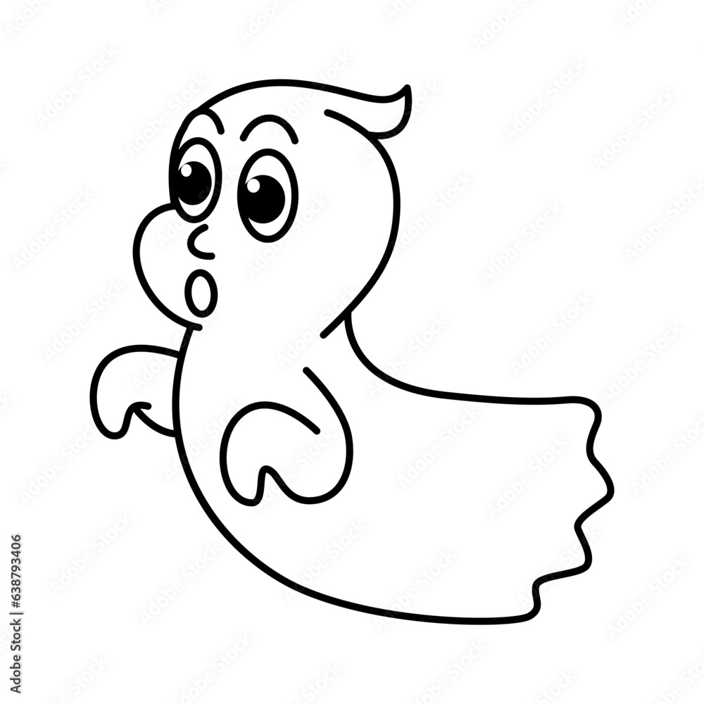 Fototapeta premium Boo ghost icon vector on trendy style for design and print