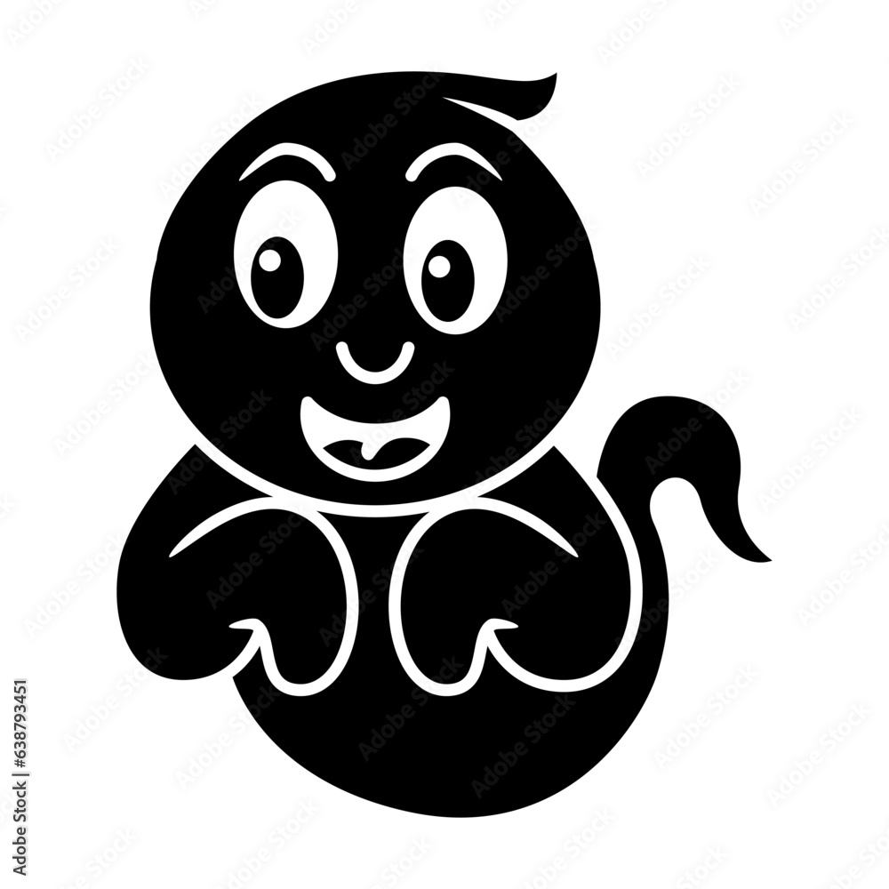 Boo ghost icon vector on trendy style for design and print