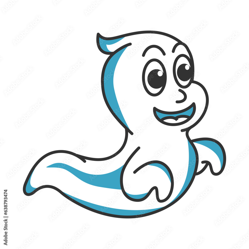 Fototapeta premium Boo ghost icon vector on trendy style for design and print