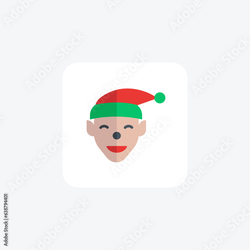Joyful Claus of the Winter Realm Flat Icon