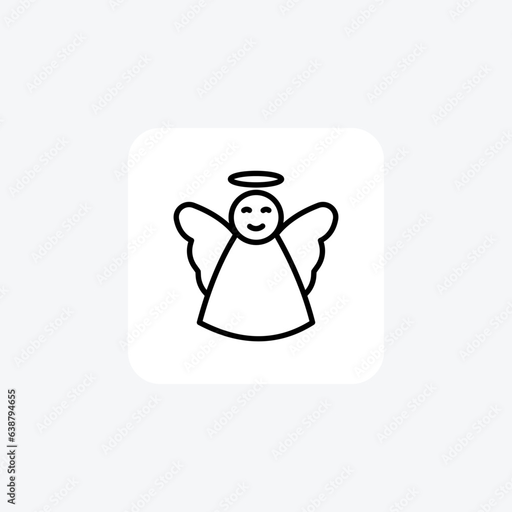 Obraz premium Enchanting Christmas Fairy Line Icon