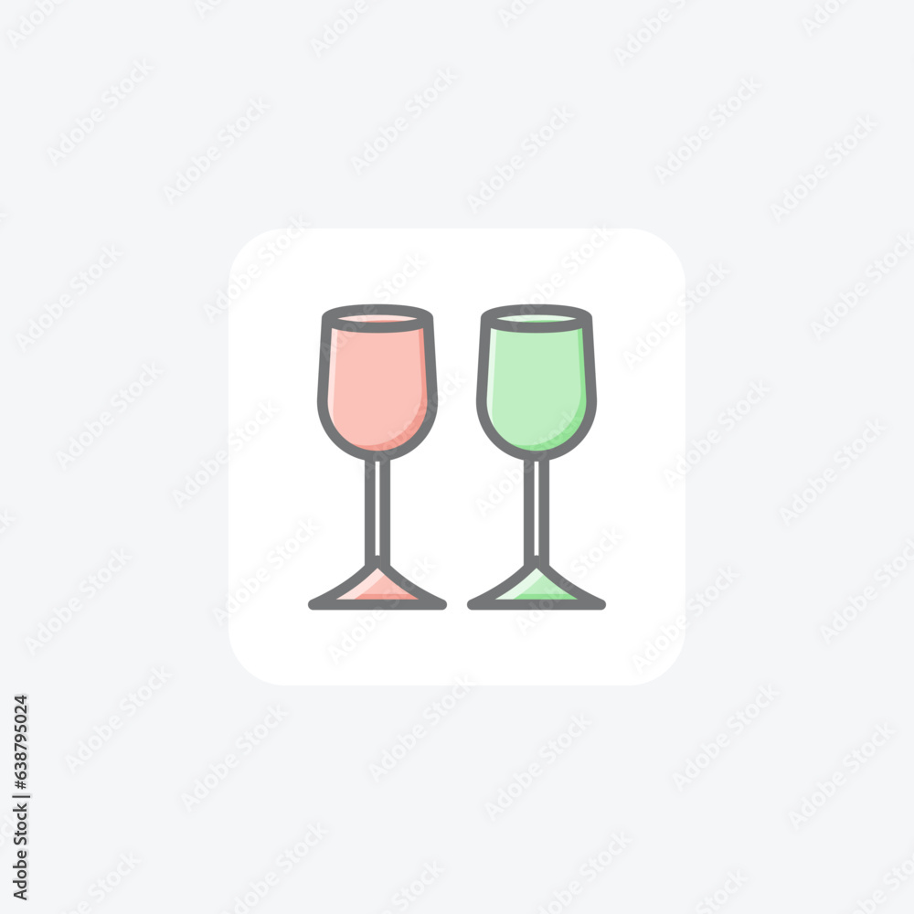 Elegant Wine Glass Awesome Lineal Icon Elegant Wine Glass Awesome Lineal Icon